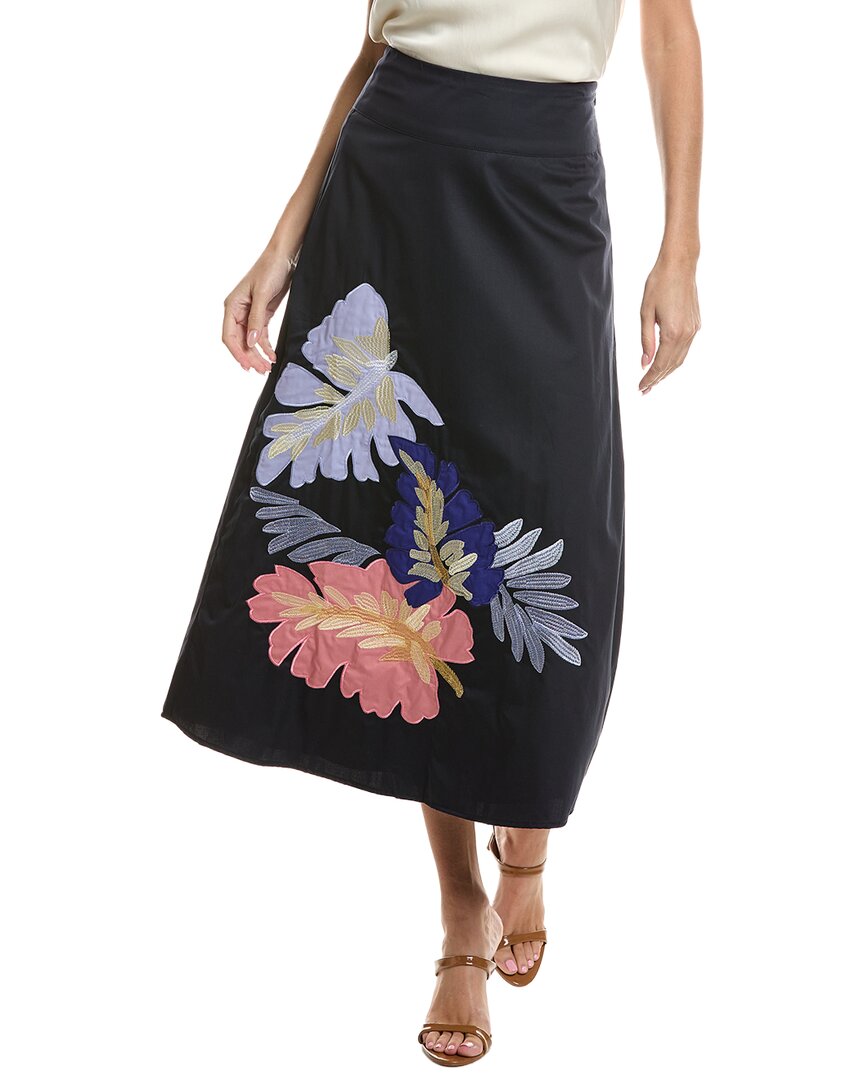 tyler boe | Womens | Valentina Applique Skirt | Navy