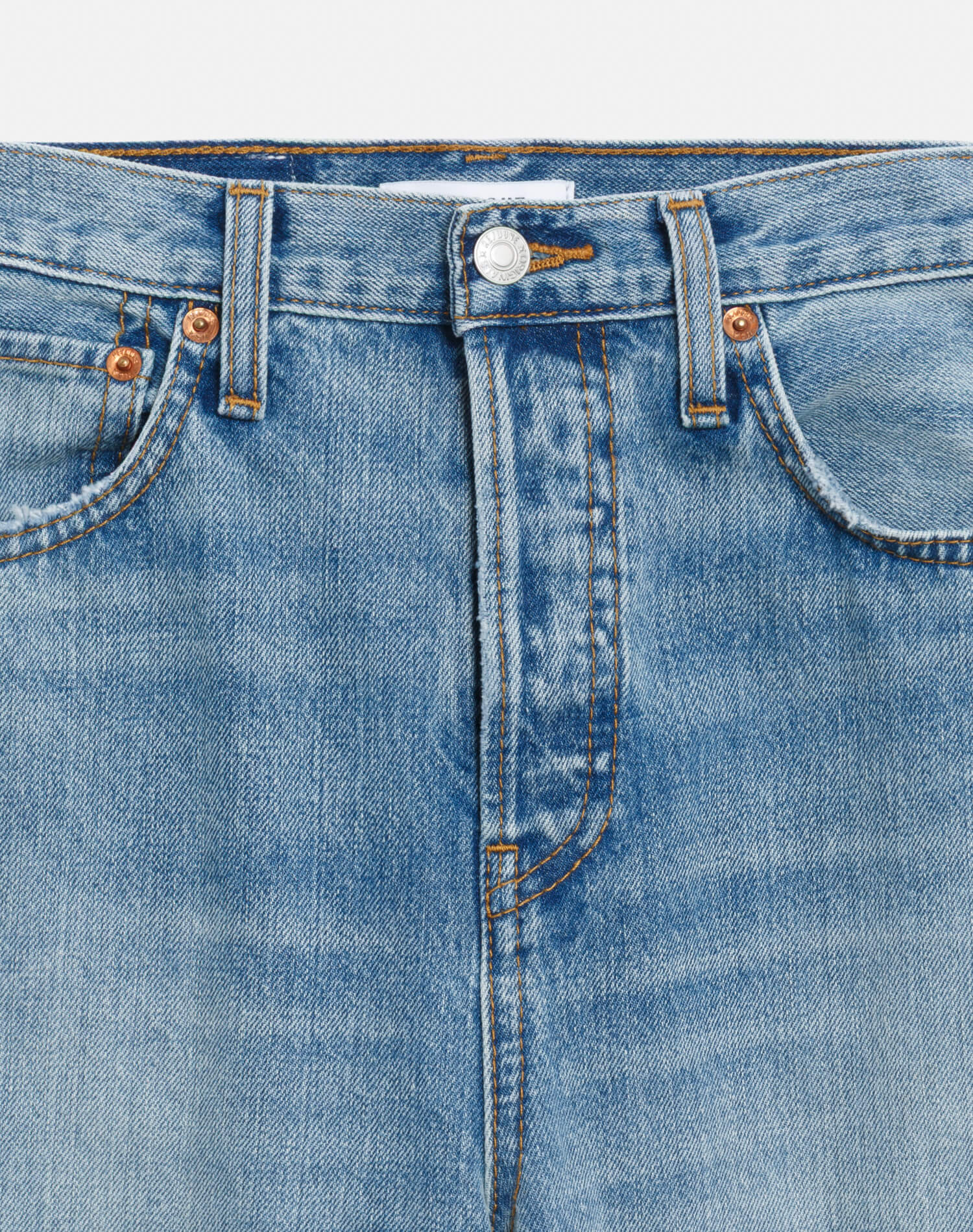 Womens | High Rise Wide Leg Cuff | Vintage Biker Blue