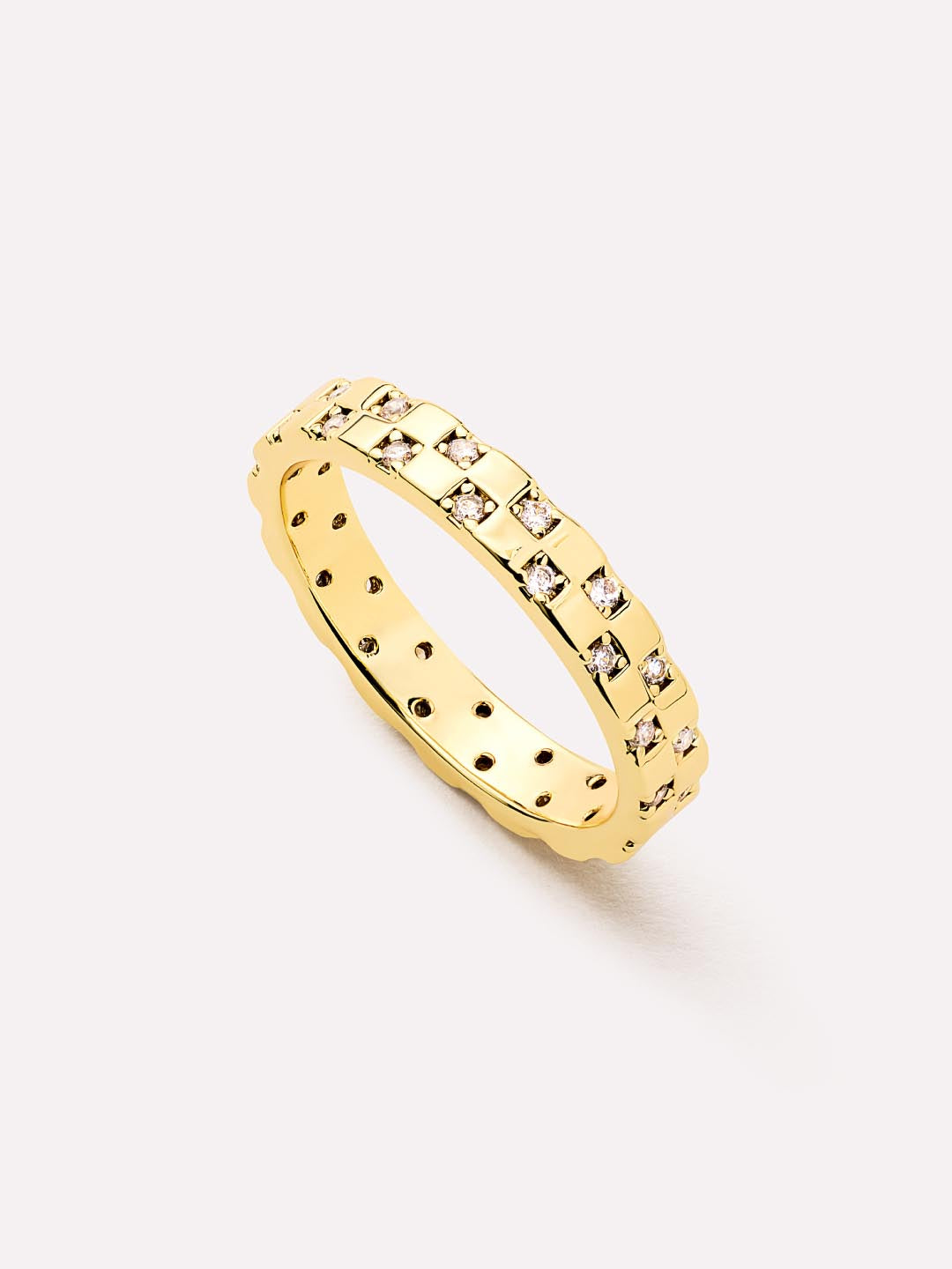 Eden Band Ring | 14K Gold on Brass | Cubic Zirconia