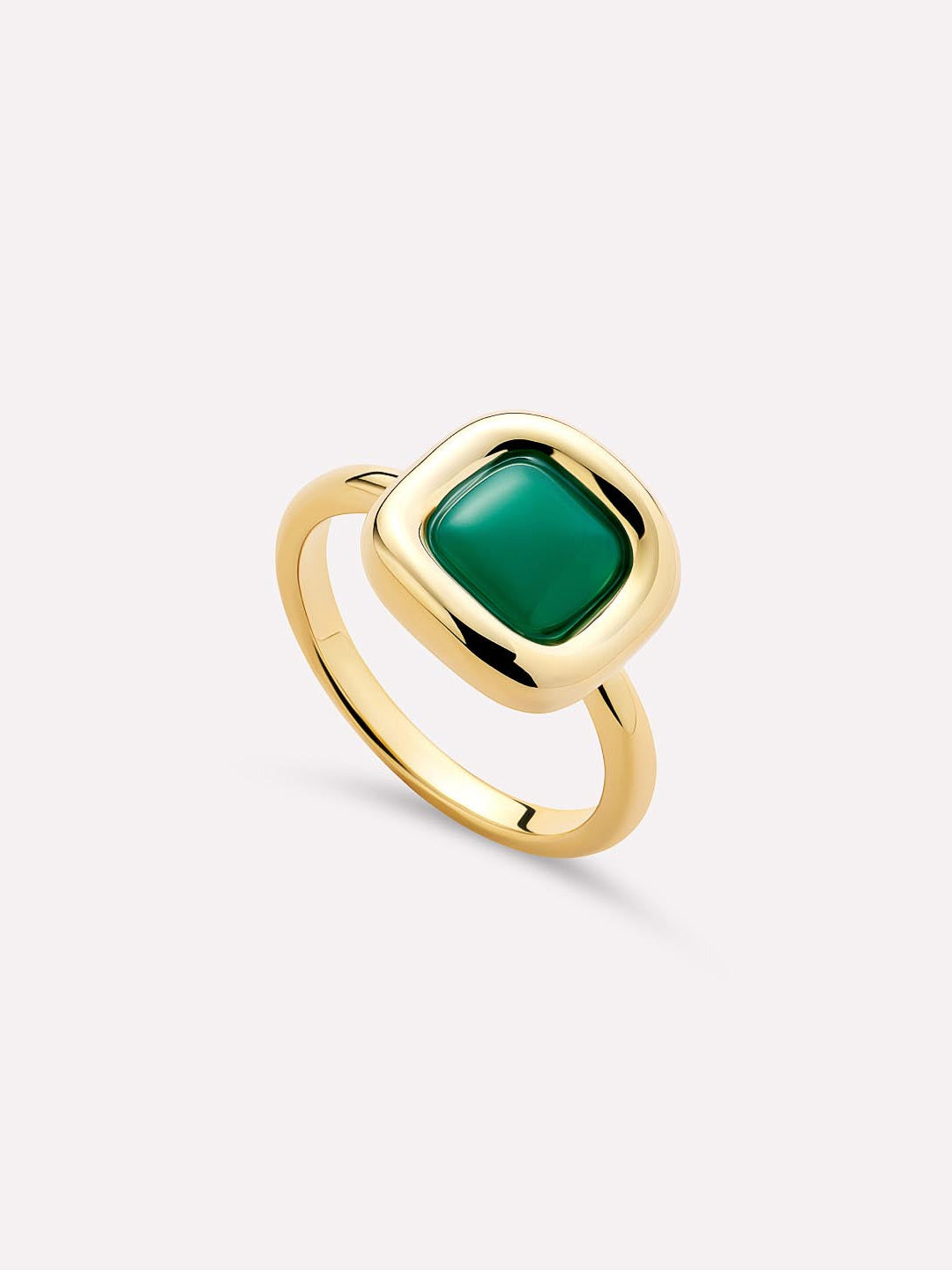 Clara Statement Ring | 14K Gold on Brass | Green Onyx