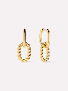 Ash Double Mini Drop Earrings | 14K Gold on Brass