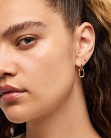 Rox Mini Double Drop Earrings | 14K Gold on Brass