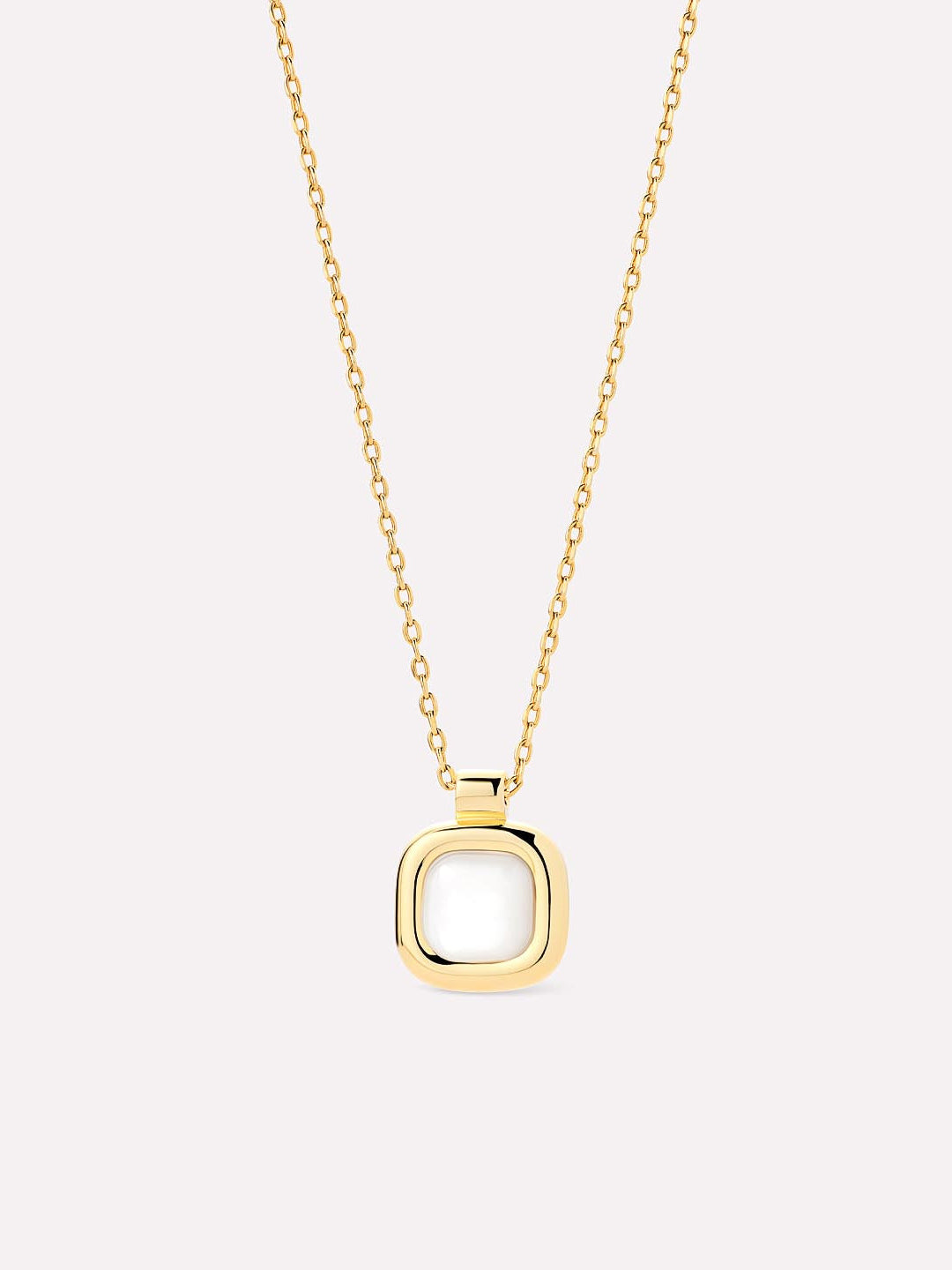 Clara Pendant | 14K Gold on Brass | Mother of Pearl