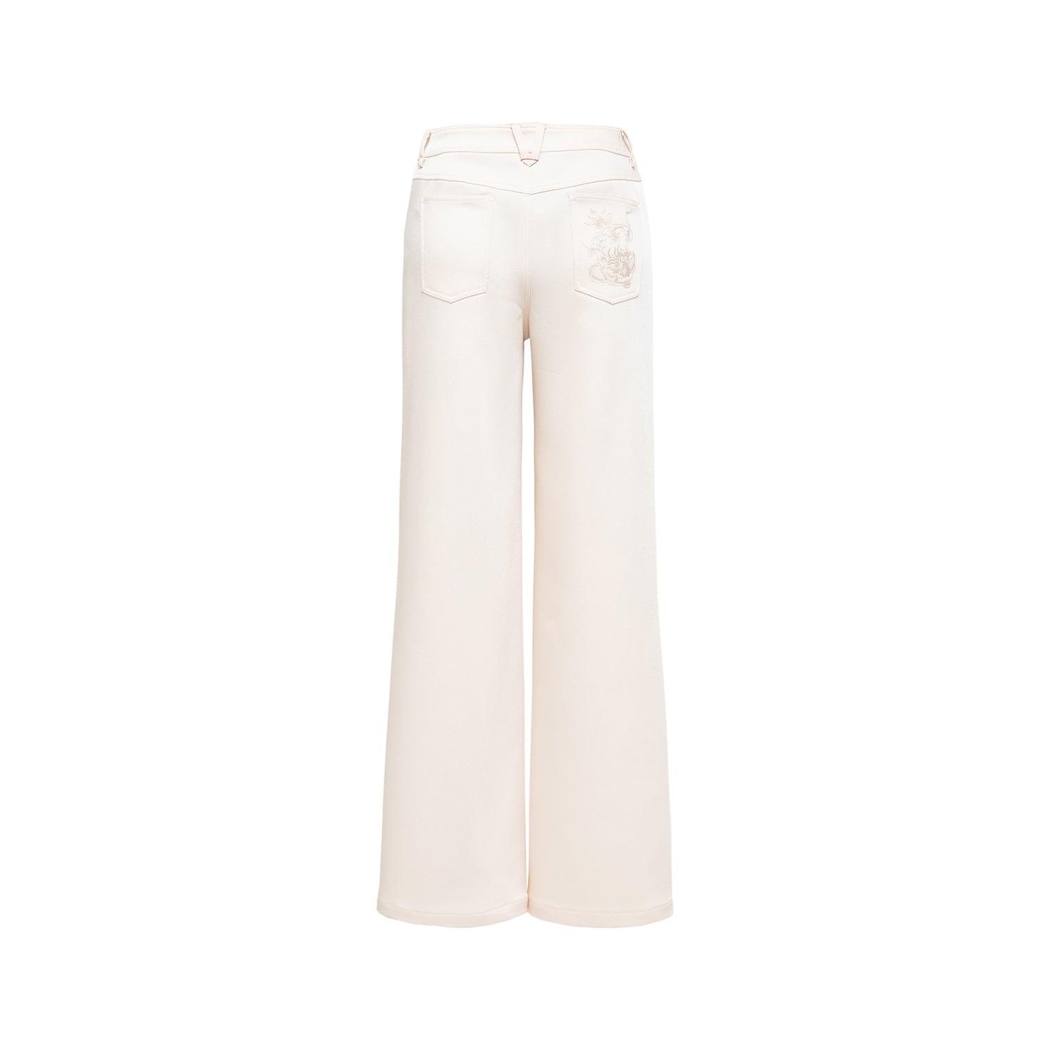 Triacetate Straight-leg Pants | White