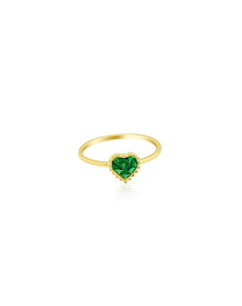 14kt Yellow Gold Green Garnet Ring | 14K Yellow Gold
