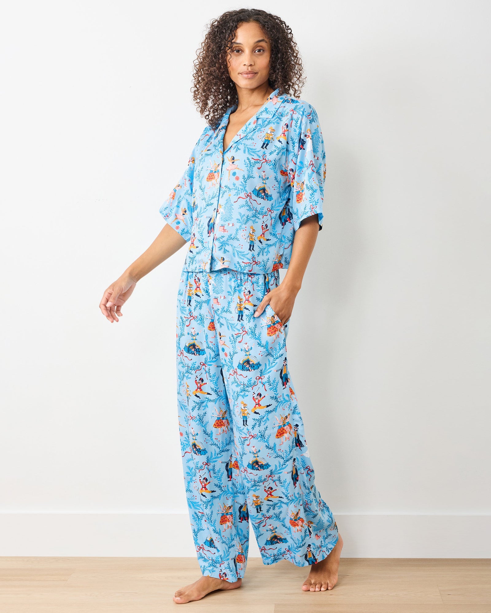 Nutcracker Dreams - Petite Eco Satin Wildest Dreams Set - Blue Slipper - Printfresh