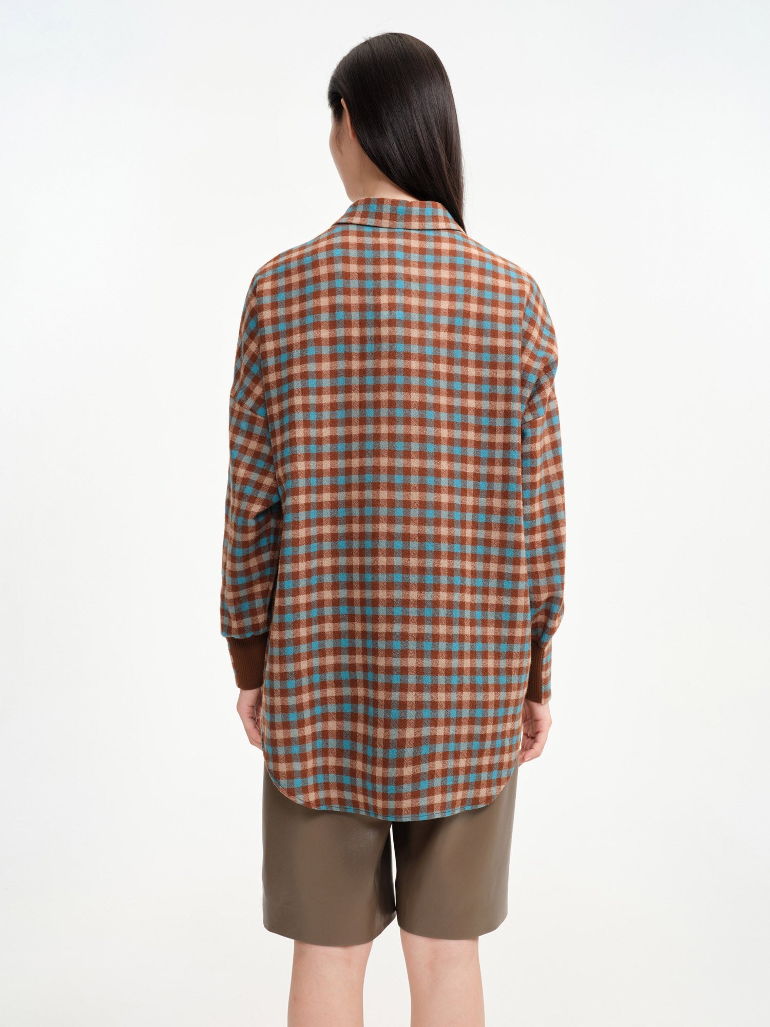 Checked Shirt | Turquoise/Brown
