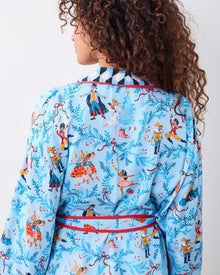 Nutcracker Dreams - Eco Satin Robe - Blue Slipper - Printfresh