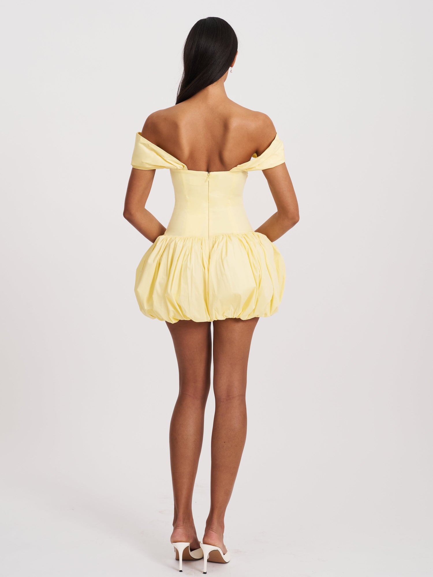 Umika Bubble Hem Mini Dress | Butter Yellow