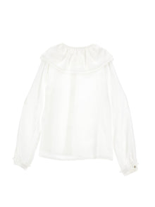 Girls | Maxi Collar Twill Shirt | Cream