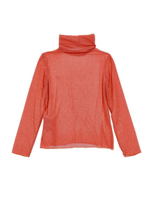 Girls | Jersey Turtleneck With Rhinestones | Orange