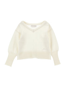 Girls | Pullover With Neckline On The Back | Cream