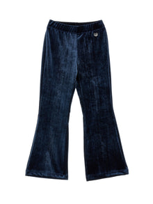 Girls | Warp-Knit Chenille Trousers | Navy Blue