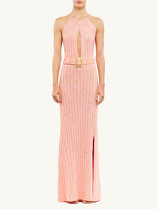 Valeria Dress | Peach Sequin