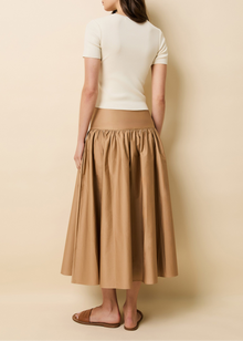 Womens | Magnolia Skirt Poplin | Camel