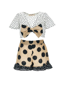 Girls | Muslin Beach Set | White/Black