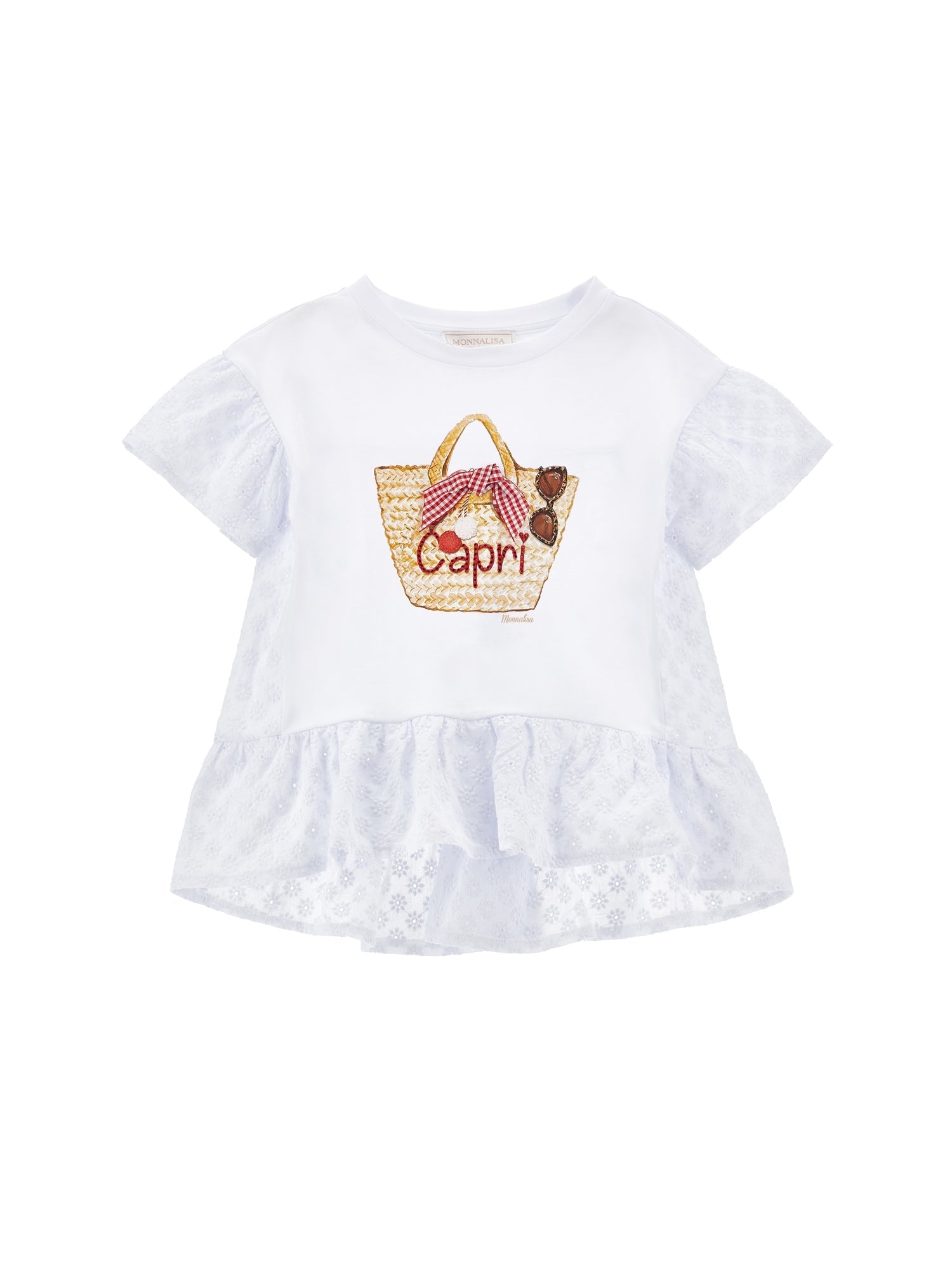 Girls | Maxi T-Shirt Sangallo Lace | White