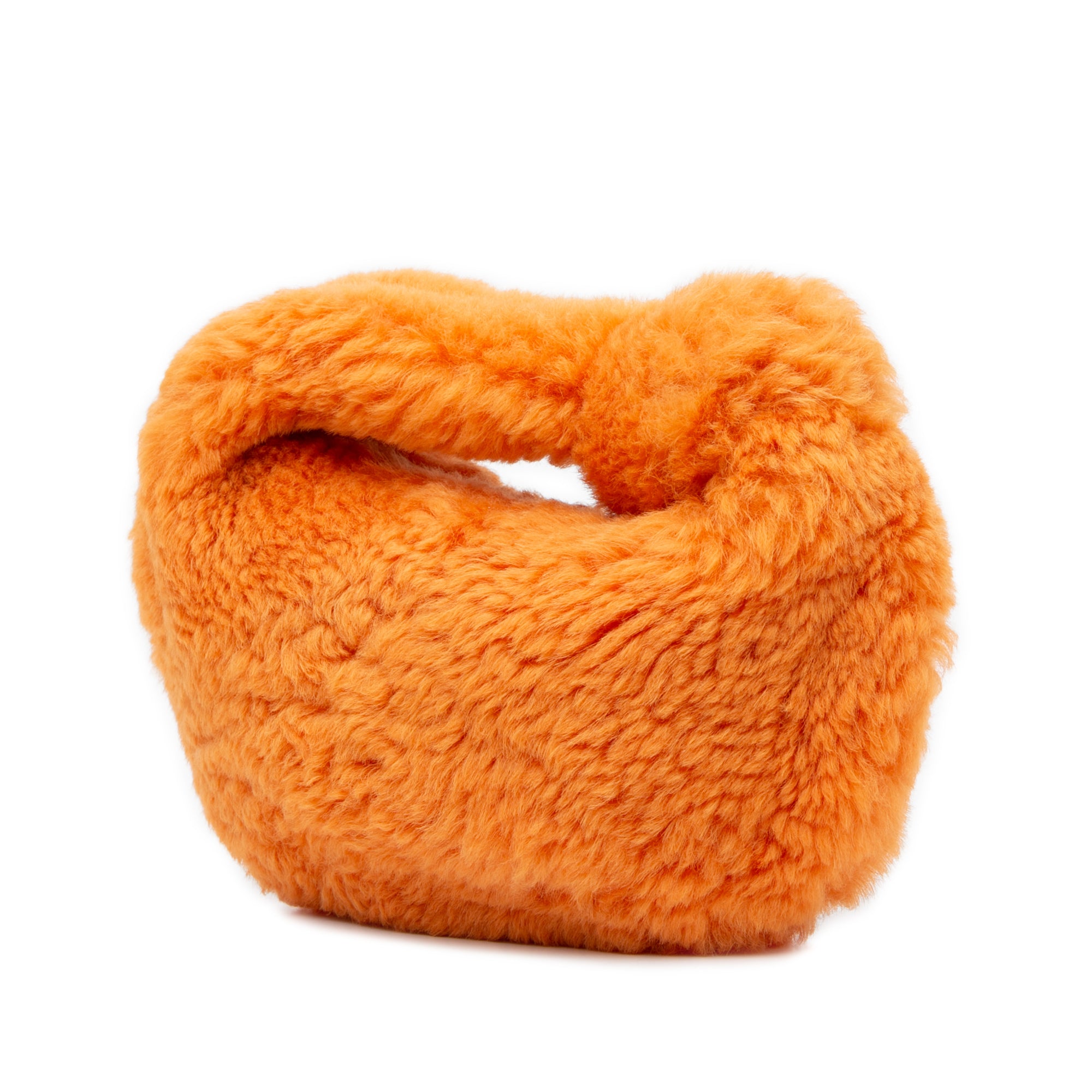 Bottega Veneta | Pre-Owned Mini Shearling Jodie | Orange