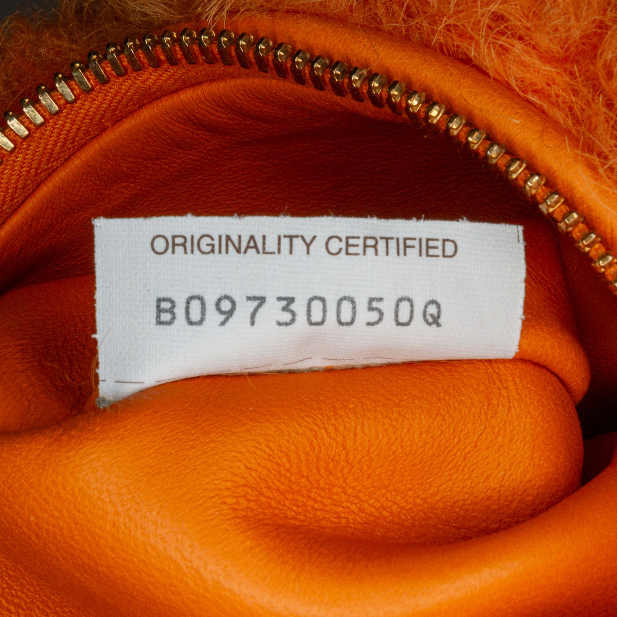 Bottega Veneta | Pre-Owned Mini Shearling Jodie | Orange