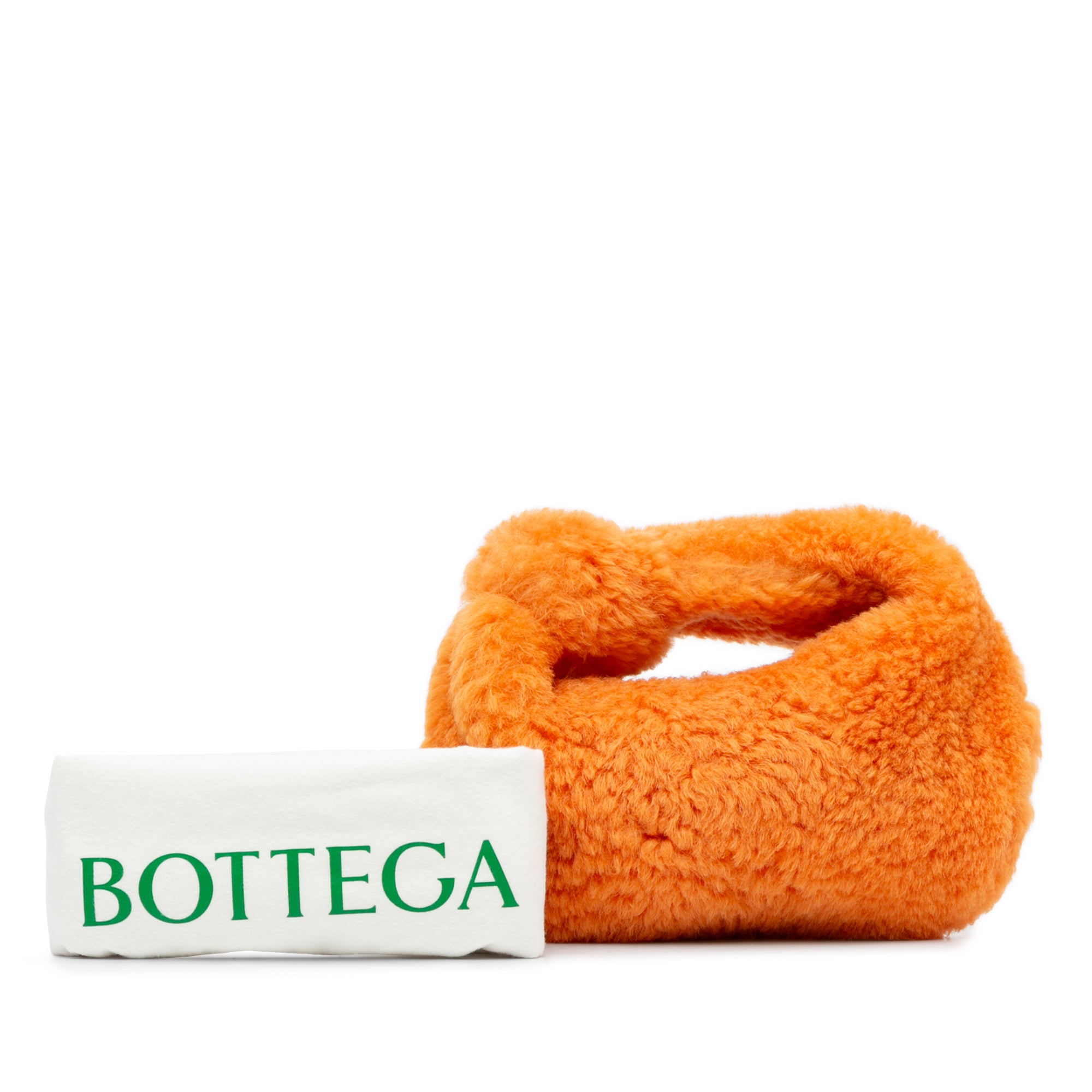 Bottega Veneta | Pre-Owned Mini Shearling Jodie | Orange