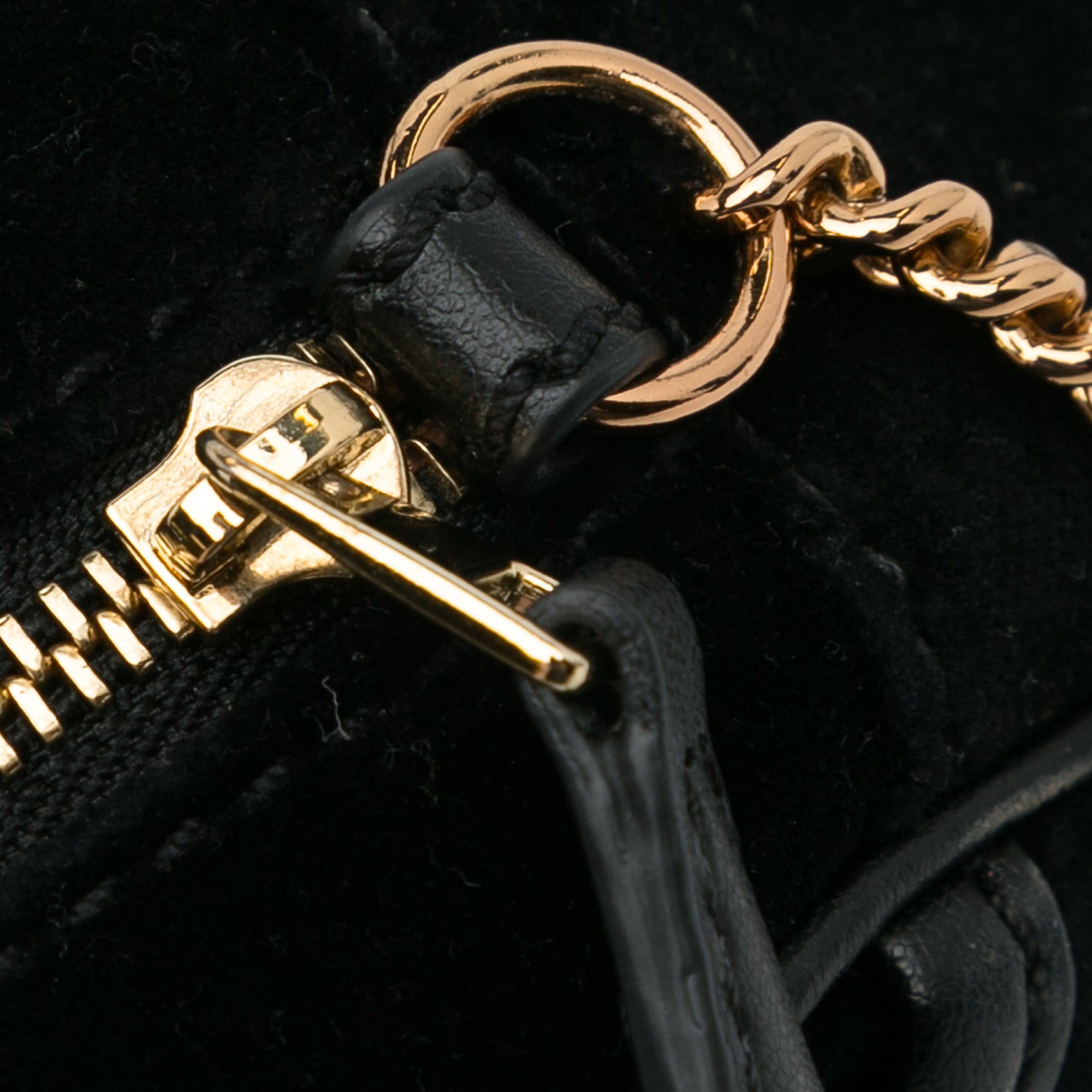 Stella McCartney | Pre-Owned Mini Crystal Monogram Round Crossbody | Black