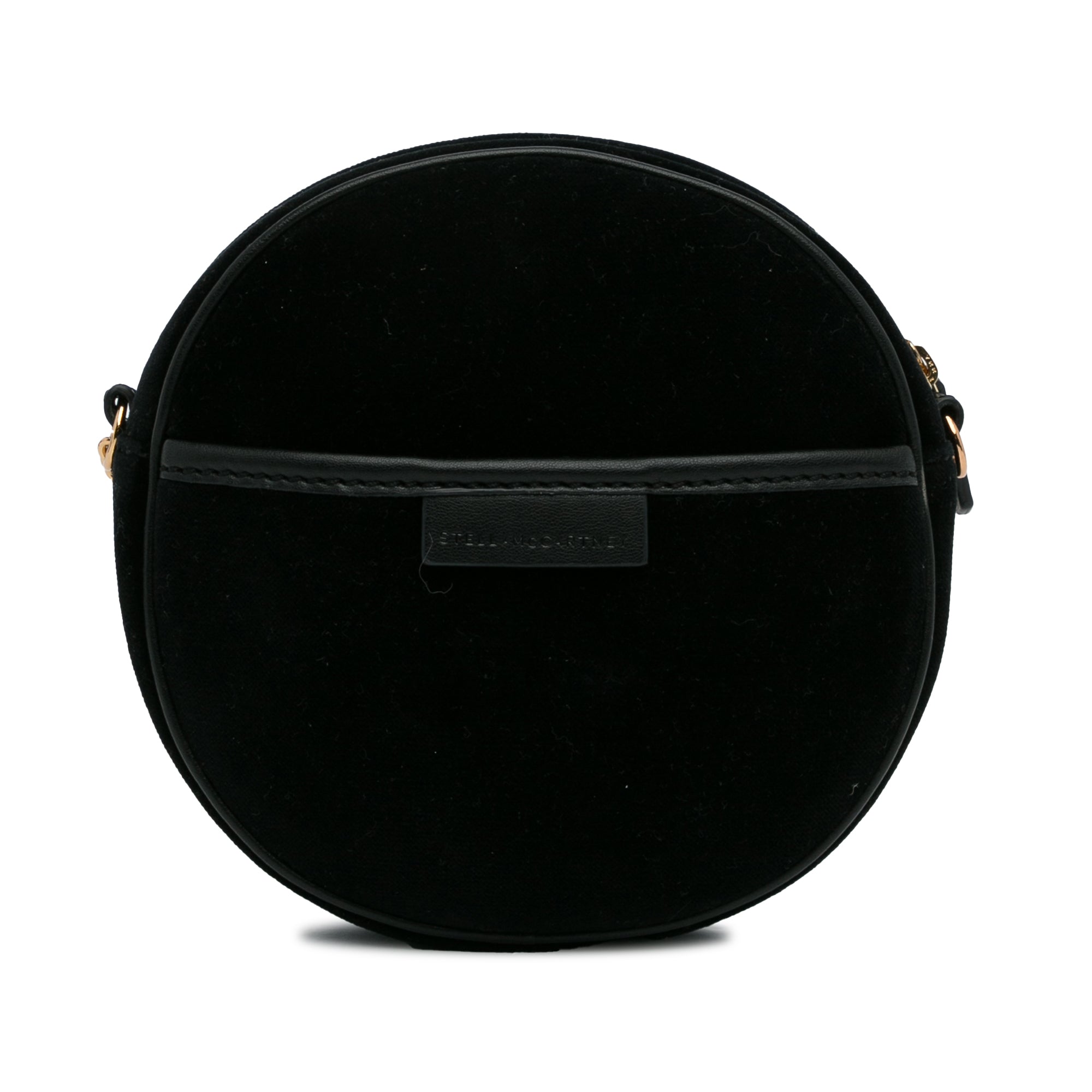 Stella McCartney | Pre-Owned Mini Crystal Monogram Round Crossbody | Black