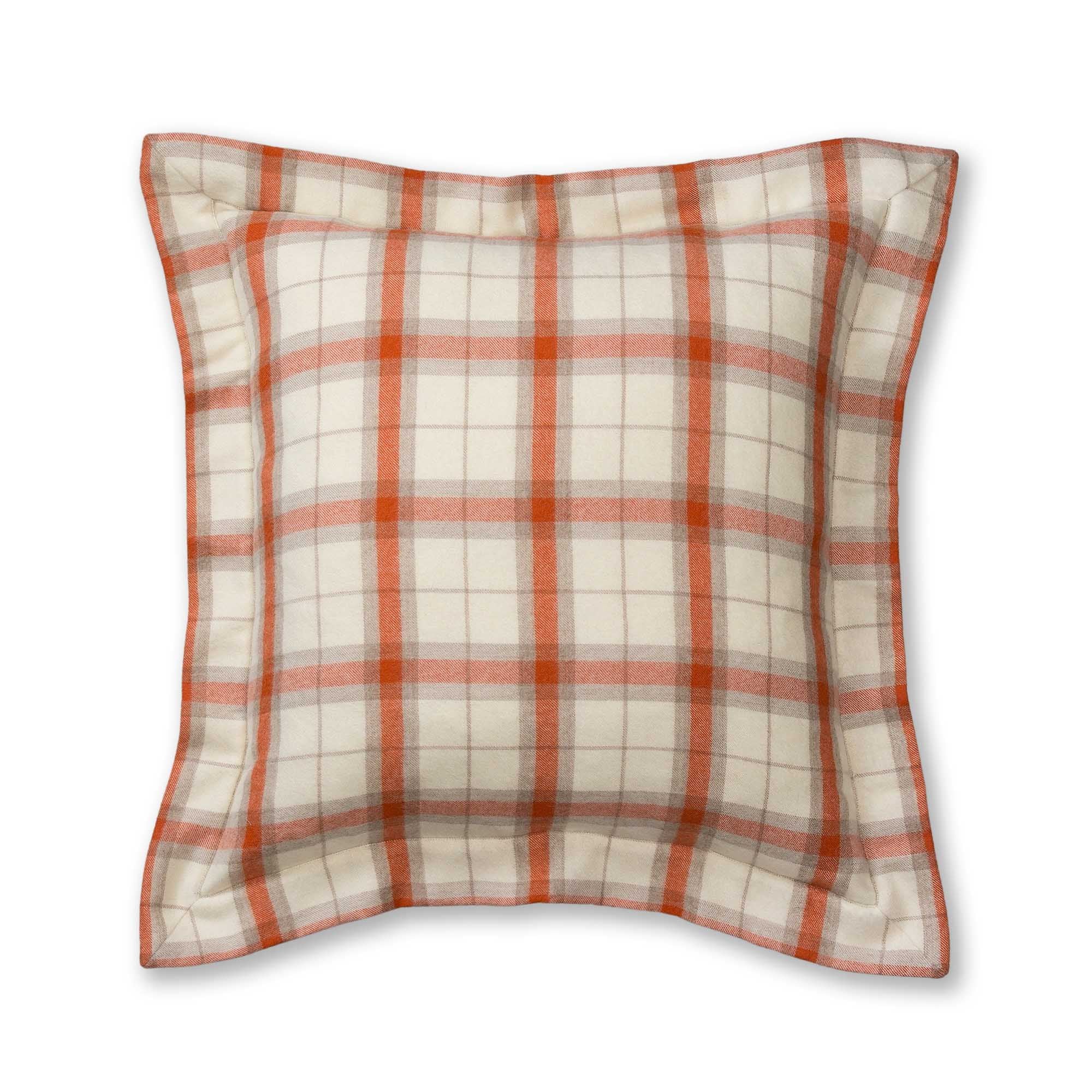 Aberdeen Euro Pillow | Ivory / Orange