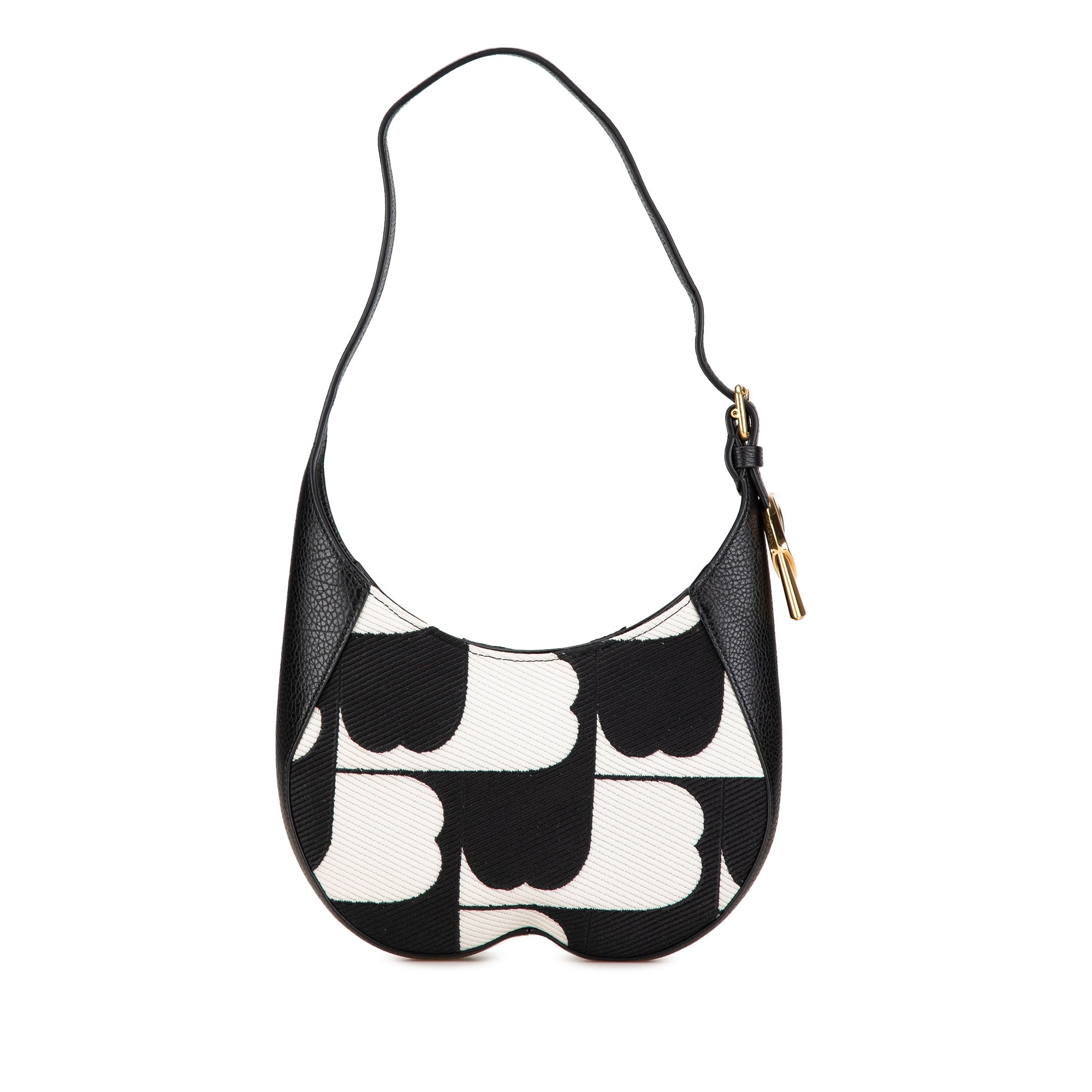 Burberry | Pre-Owned Small Cotton Chess Shoulder Bag | Black