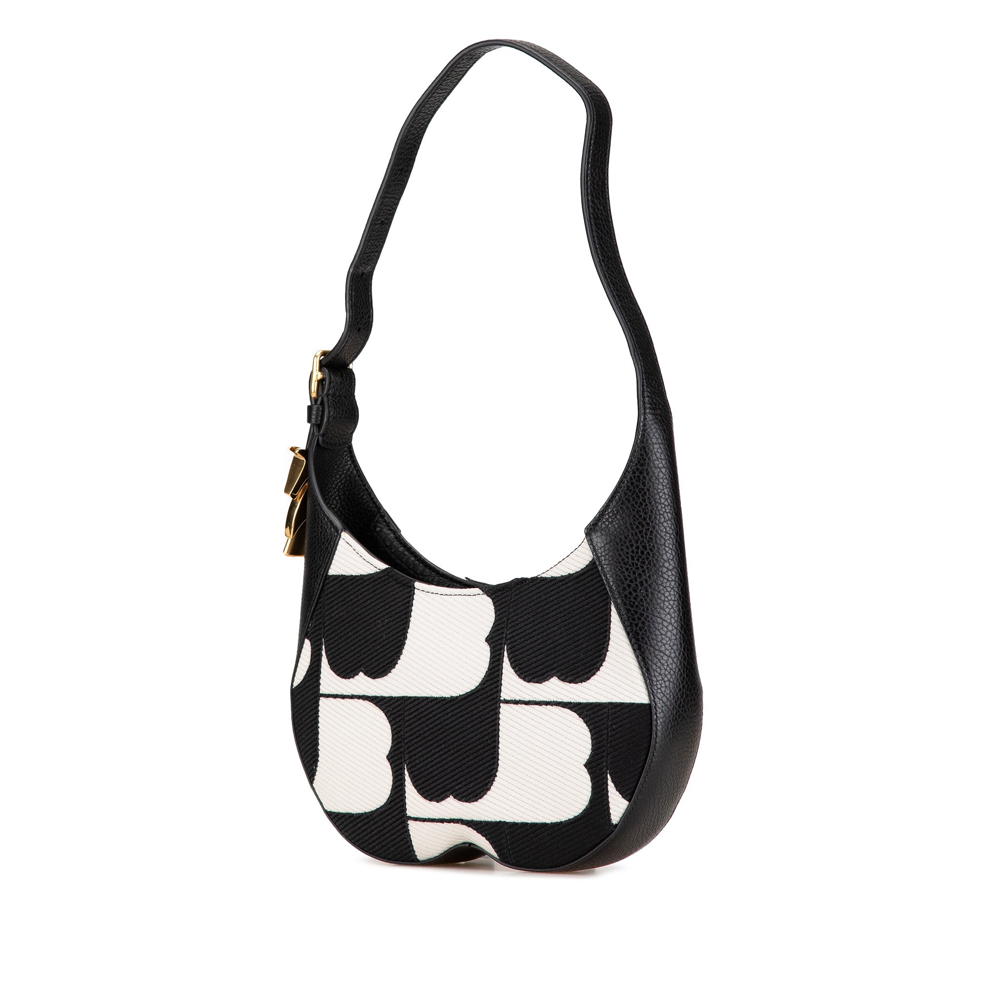 Burberry | Pre-Owned Small Cotton Chess Shoulder Bag | Black