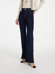 Split-Bootcut Denim Jeans | Navy