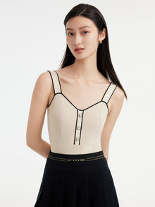 Crepe Vest | Beige