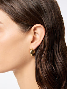 Tymie Hoop Earrings | 14K Gold on Brass