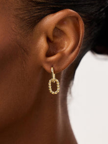 Ash Double Mini Drop Earrings | 14K Gold on Brass