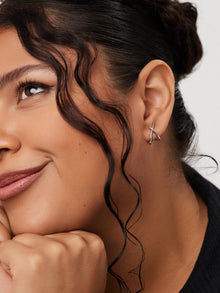 Sloane Stud Earrings | Rhodium on Brass