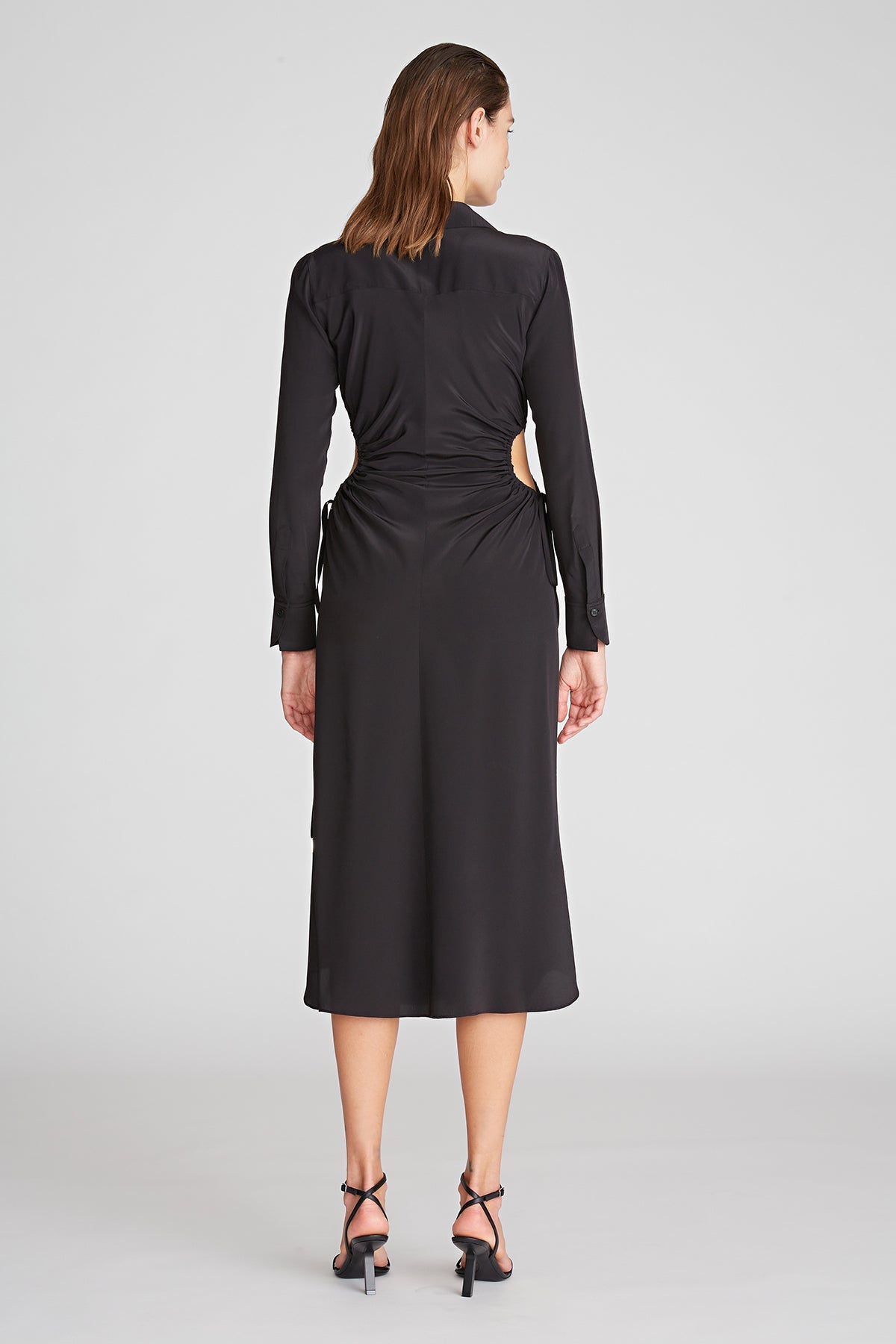 Halston | Pat Dress In Crepe De Chine | Black