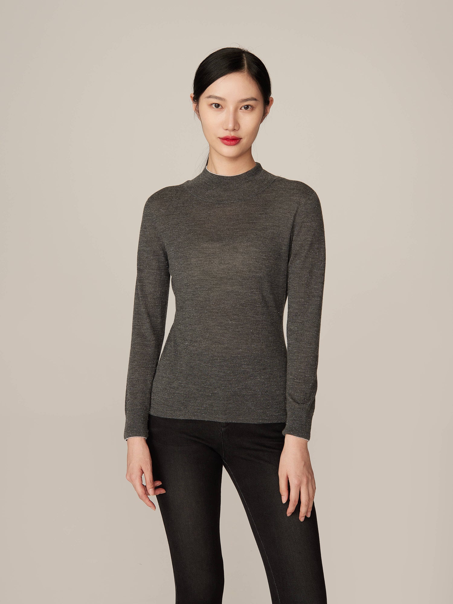 Turtleneck Sweater | Grey