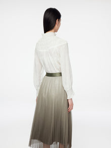 Ruffle-Collar Blouse | White