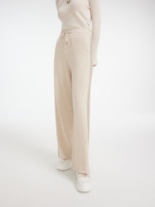 Non-dyeing Cashmere Knit Pants | Beige