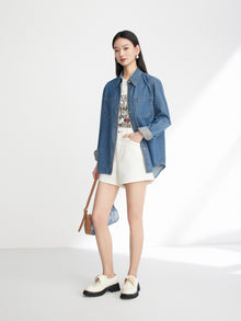 Denim Shorts | White