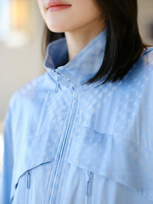 Stand-up Collar Sun Protection Jacket | Blue