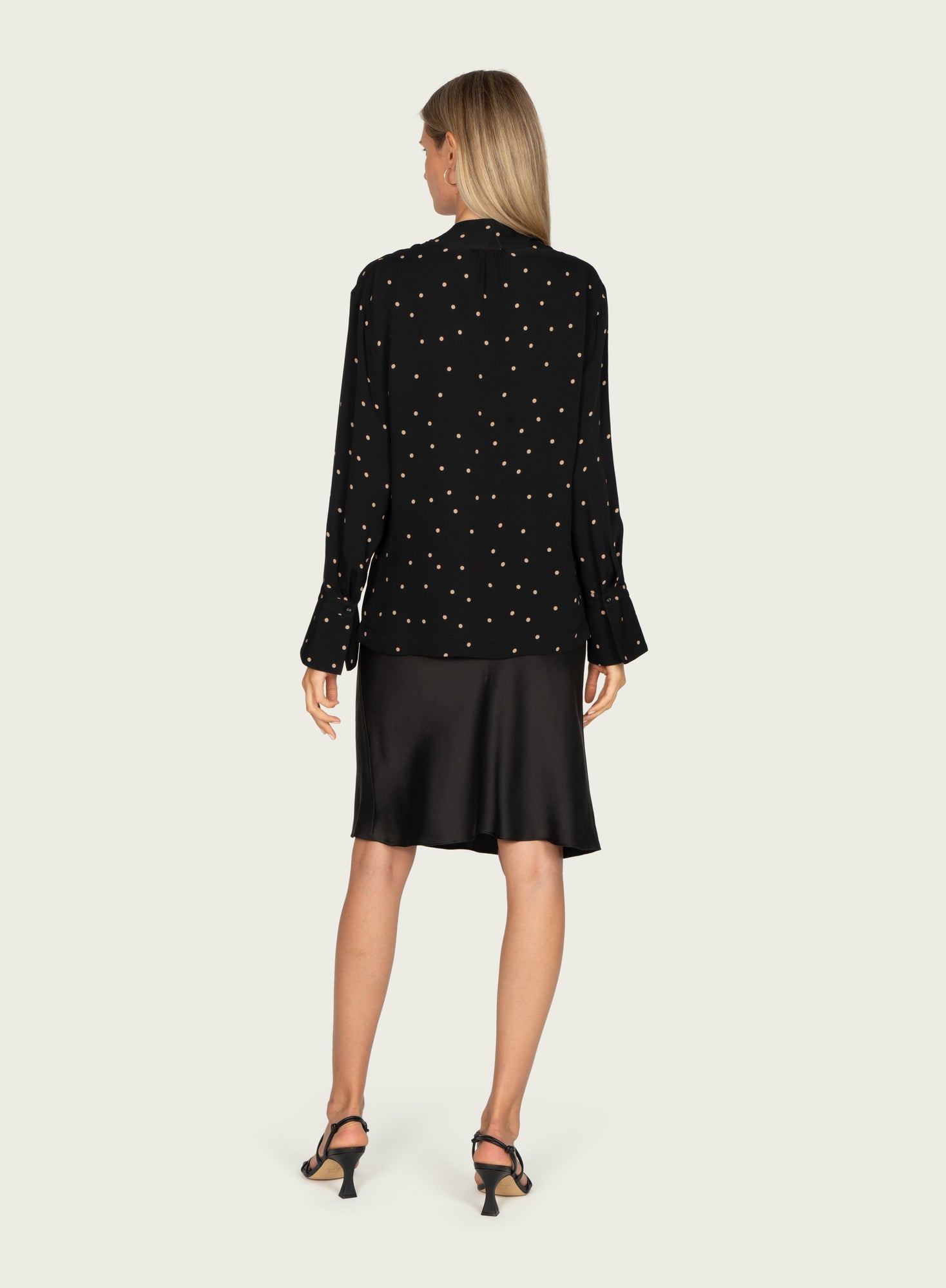 Rhiannon Blouse | Black Polka Dot