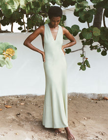Womens | The Twist-Back Dress | Sage