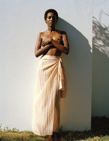 Womens | The Simona Sarong Skirt | Washed Apricot