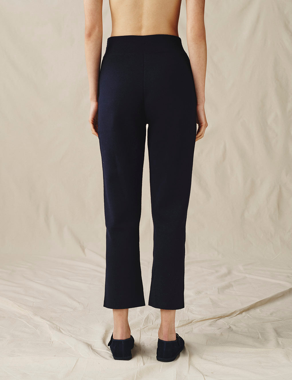 Womens | The High-Waisted Knit Pant | Midnight