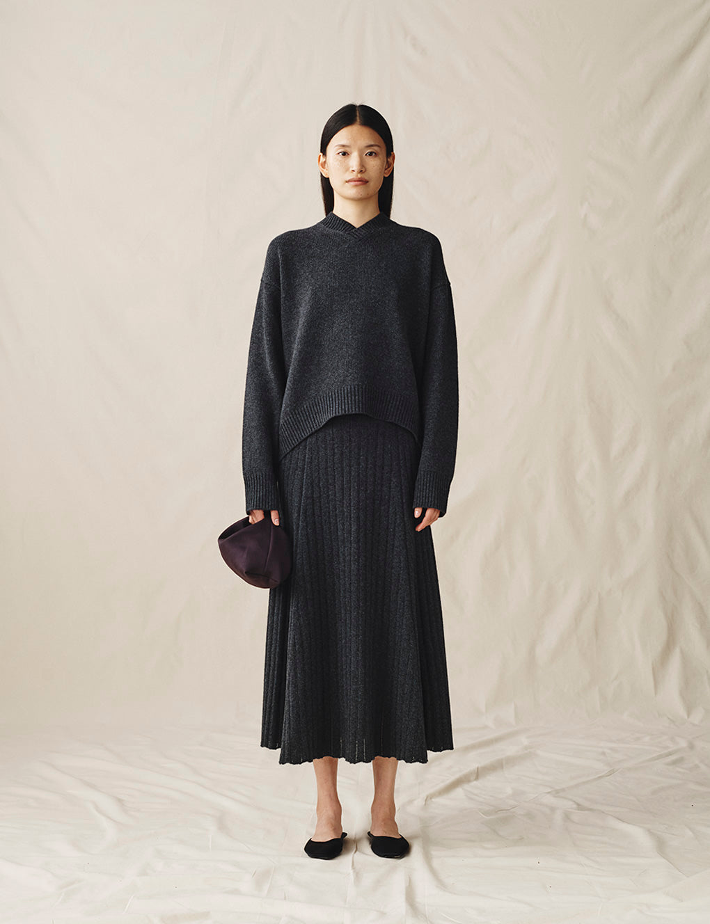 Womens | The Knit Skirt | Anthracite
