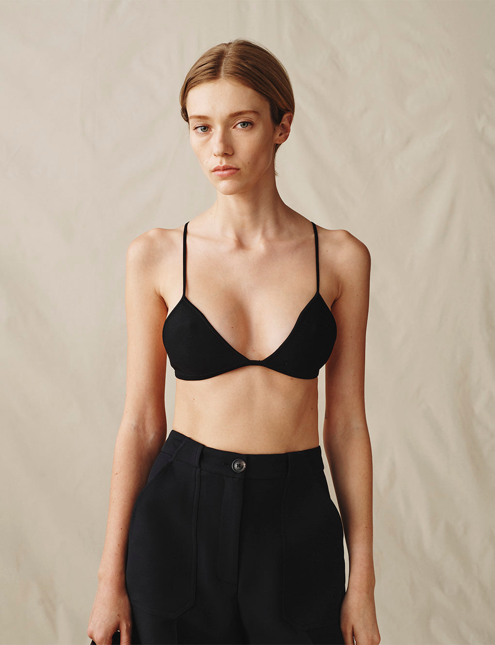 Womens | The Knit Triangle Bra | Black