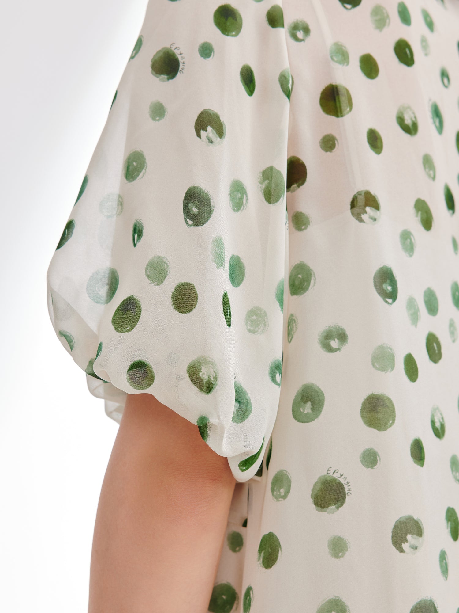 Silk Chiffon Dress | Green
