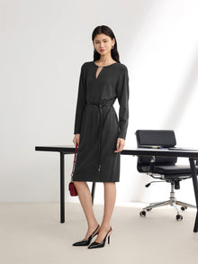 Warm Knit Dress | Gray
