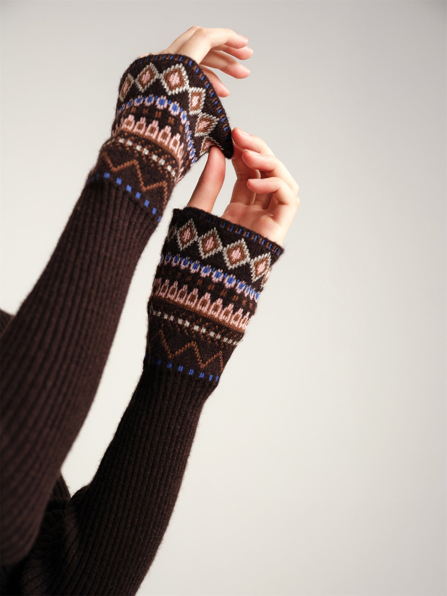 Yak Wool Ethnic Style Pullover | Brown