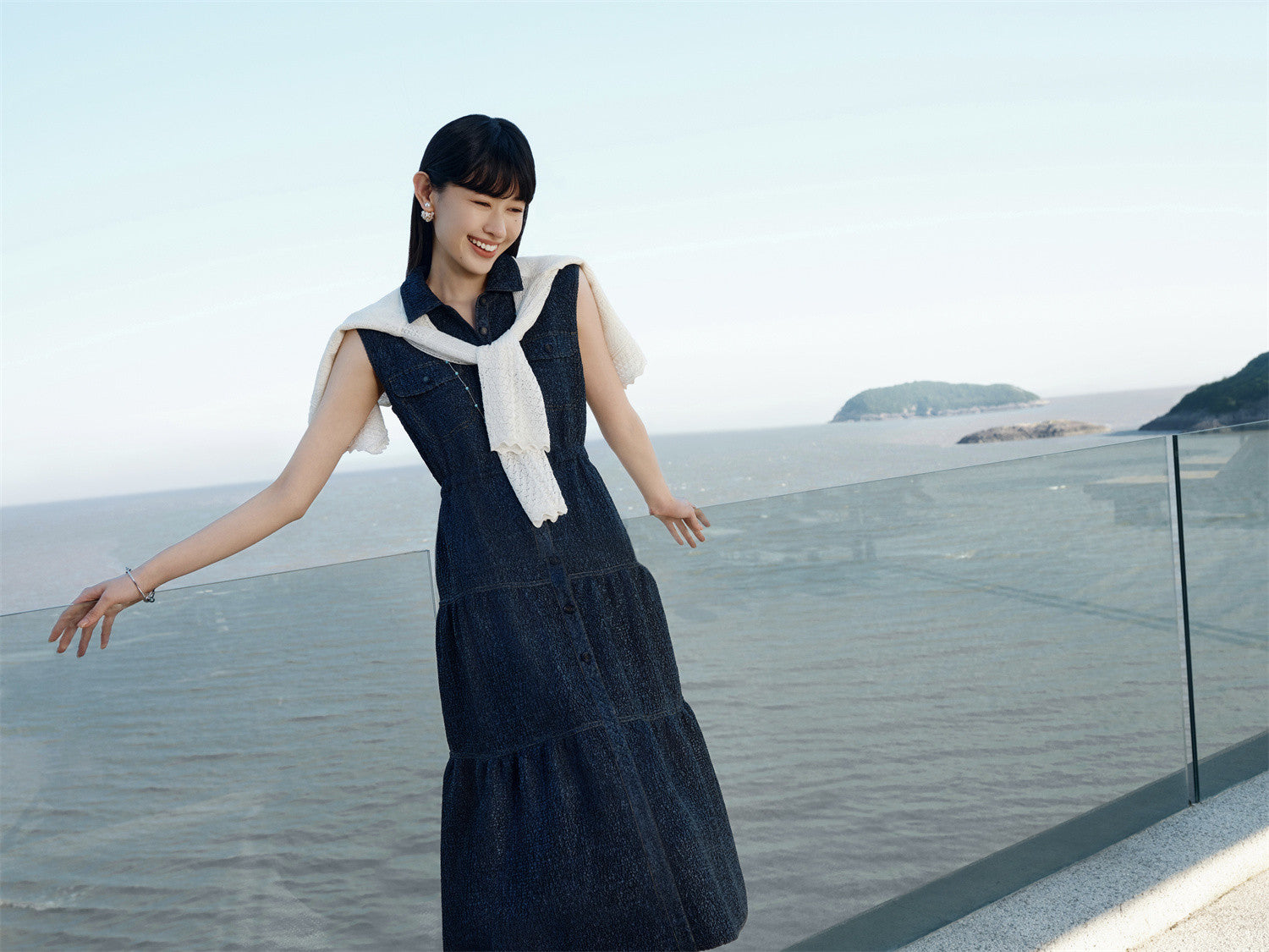 Textured Dress | Navy